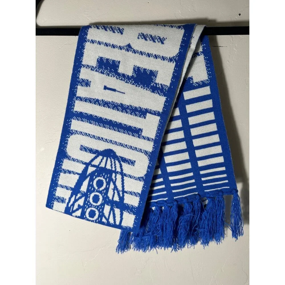 REI Co Op Unisex Blue and White Winter Scarf